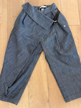 FITH Kids Blue Asymmetric Wrap-Front Trousers